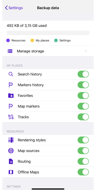 تغييرات سحابة OsmAnd