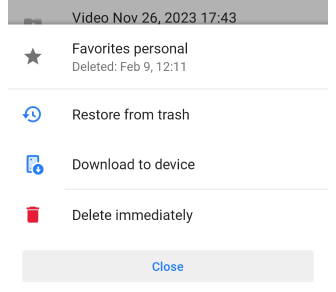 سلة مهملات سحابة OsmAnd