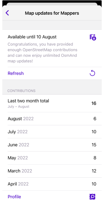 OsmAnd الحية للمرسمين