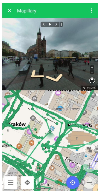 عرض الشارع من Mapillary