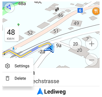 Street name without next turn