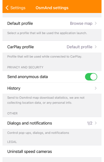 Profiles General Settings iOS