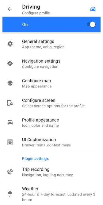 Profiles Settings Android