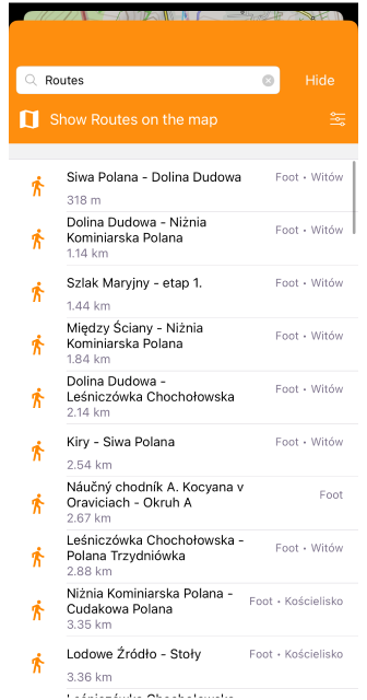 Routes on the ground