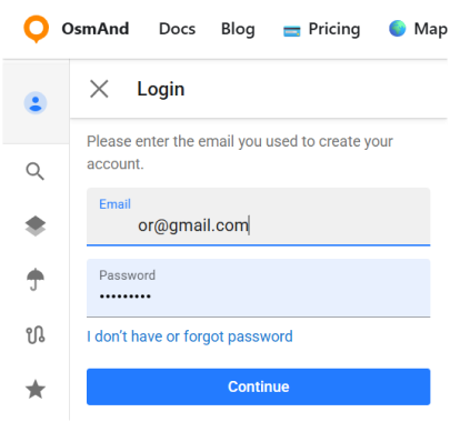 Track login