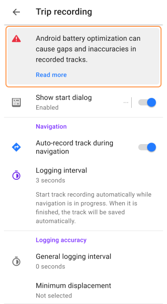 Track auf der Karte iOS