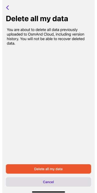 Änderungen in OsmAnd Cloud