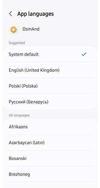 Allgemeine Einstellungen Sprache Android