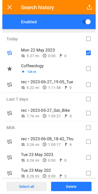 Suchverlauf löschen