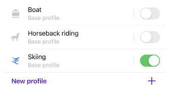 Ski-Profil in iOS