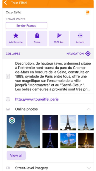 Online-Fotos Kontextmenü iOS