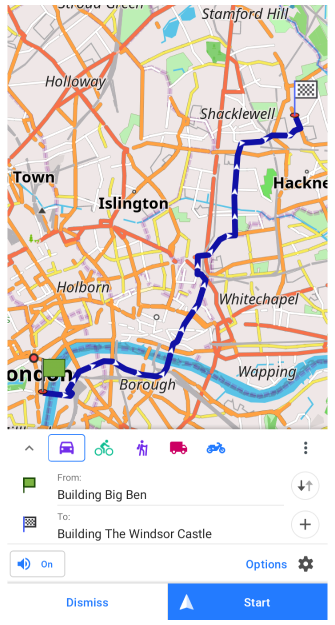 Navigation starten Android