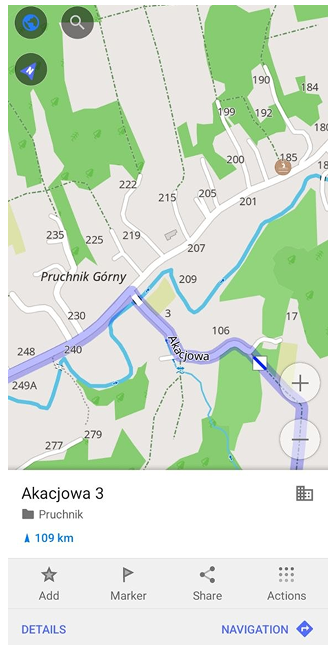 Straßensuche Android