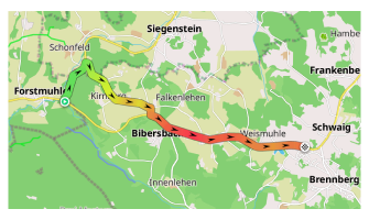 Track-Menü Darstellung Track-Farbe Android