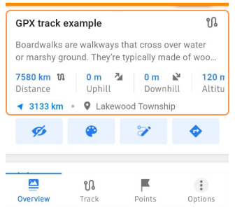 Infobereich Übersicht Android