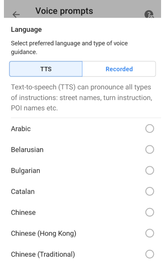 Sprachnavigation Android