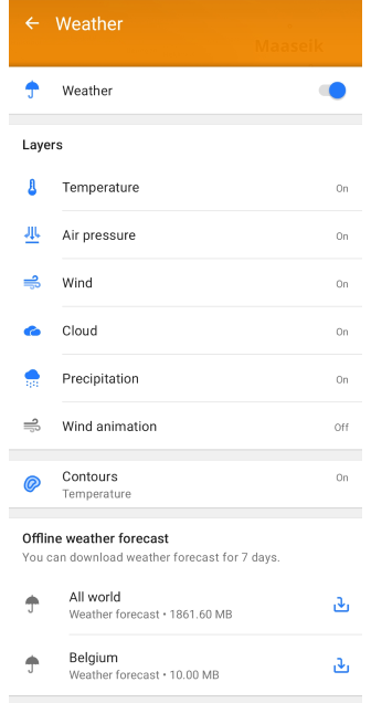 Wetter-Dashboard Android 2