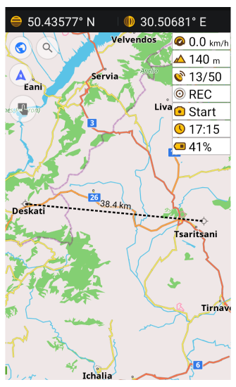 Ejemplo de configuración de pantalla Android