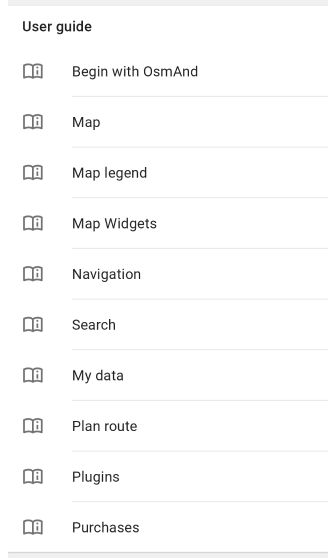 Captura de pantalla de ayuda sin conexión Android