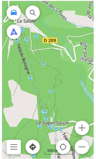 Sin mapas de esquí en iOS