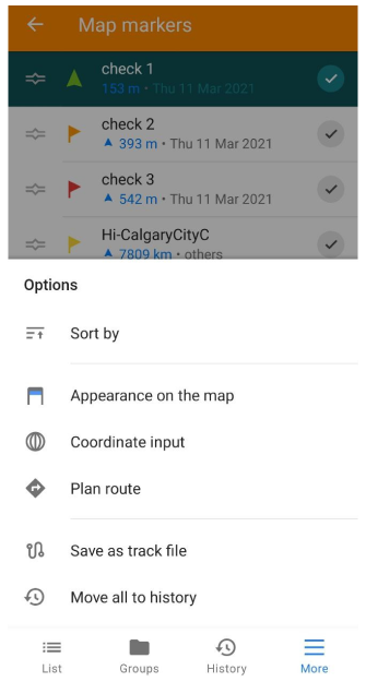 Más opciones de marcadores de mapa Android