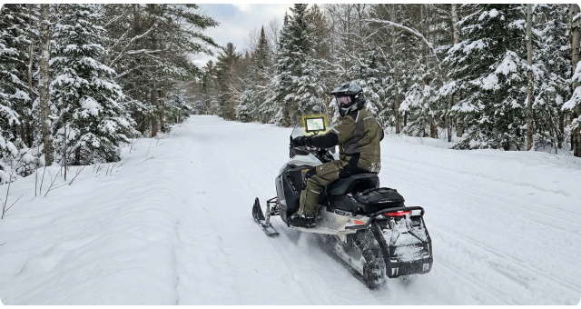 OsmAnd Snowmobile Map Style showing winter trails