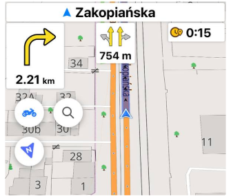 Widget de hora de llegada y tiempo restante