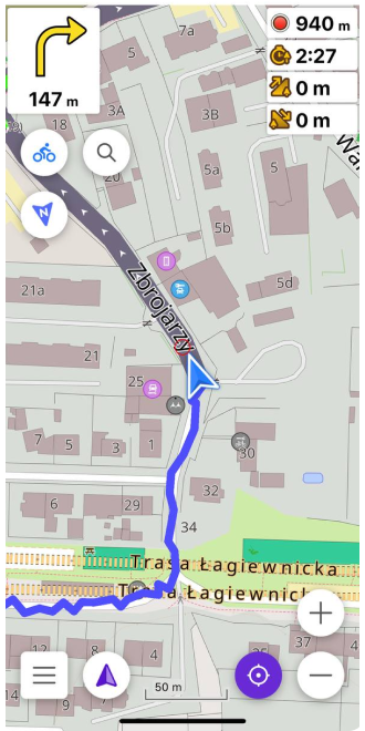 Widget de grabación de viaje