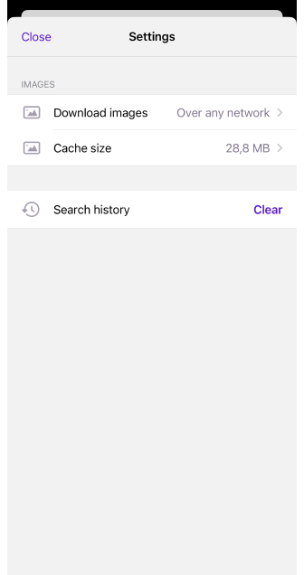 Menú de búsqueda de guías de viaje