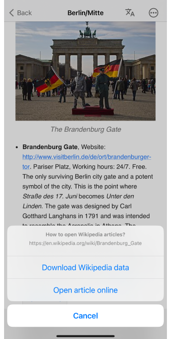 Menú de búsqueda de guías de viaje