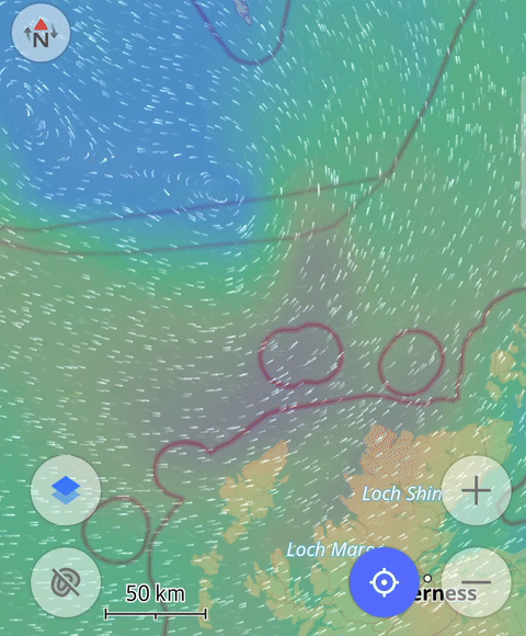 Animación del viento