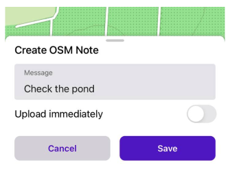 Action Ajouter une note iOS