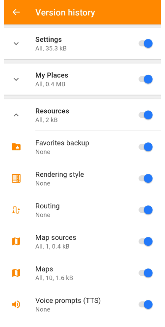 Modifications OsmAnd Cloud