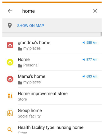 Recherche de favoris Android