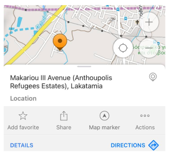 Menu contextuel appui long iOS