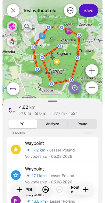 Plan route