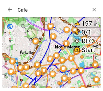 Résultat de la recherche de POI