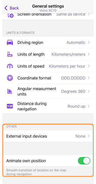 Autres paramètres généraux des profils iOS