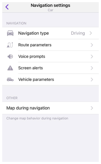 Paramètres de navigation des profils iOS