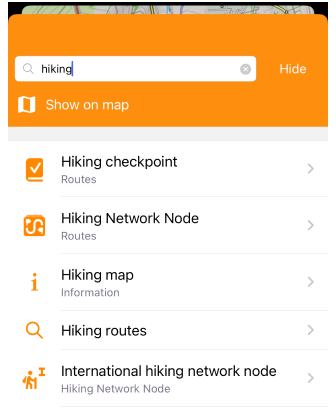 Itinéraires sur le terrain
