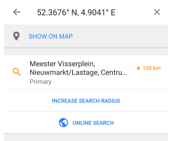 Recherche POI Android