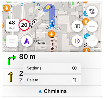Street name without next turn ios
