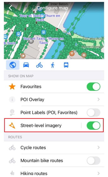 Plugin Mapillary iOS