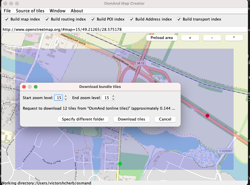 Scarica mappe raster