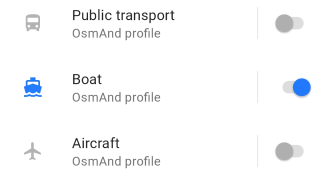 Curve di profondità nautiche in Android