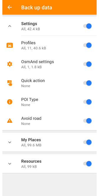 Modifiche OsmAnd Cloud
