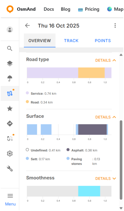 Modifica GPX cloud OsmAnd Web