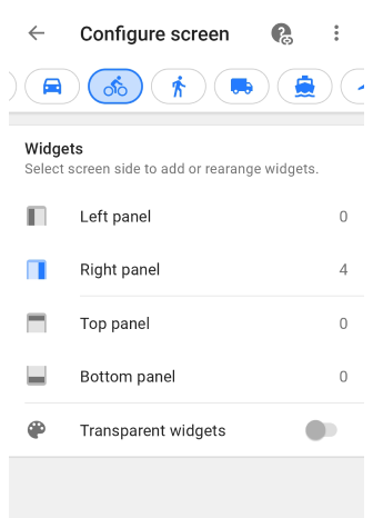 Menu Configura schermo