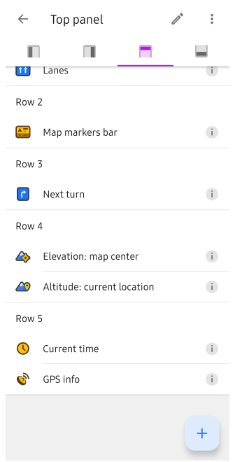 Menu Configura schermata