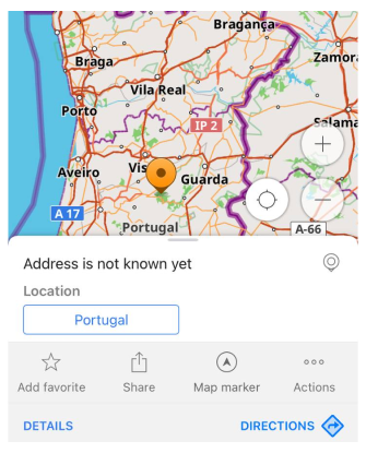 Seleziona mappa vettoriale su iOS